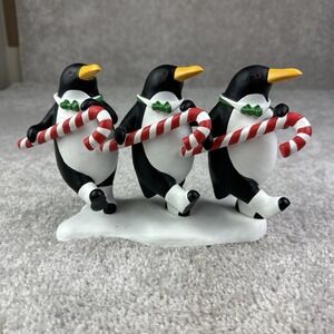 Dept 56 Three Dancing Penguins with Candy Canes Christmas Figurine